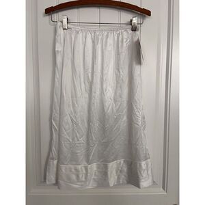 Vtg NWT NOS Half Slip Nylon Parge Sissy Snip A Row 25 Inches White Custom Length